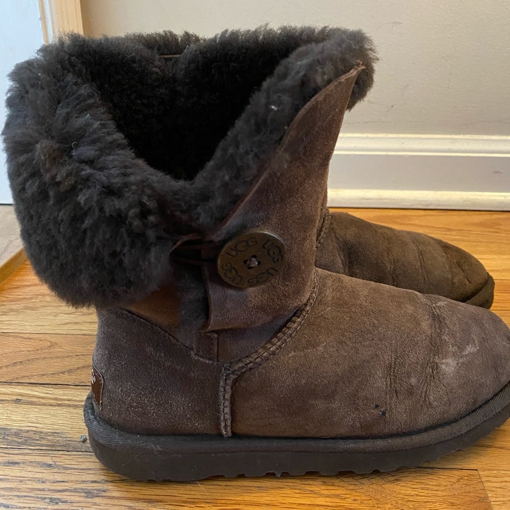Bailey Button Ugg Boots Dark Brown - image 2